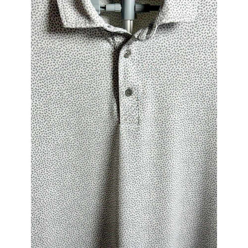 Cutter & Buck Mens Virtue Botanical Print Golf Polo Gray White Gardner Logo XL - Picture 3 of 11